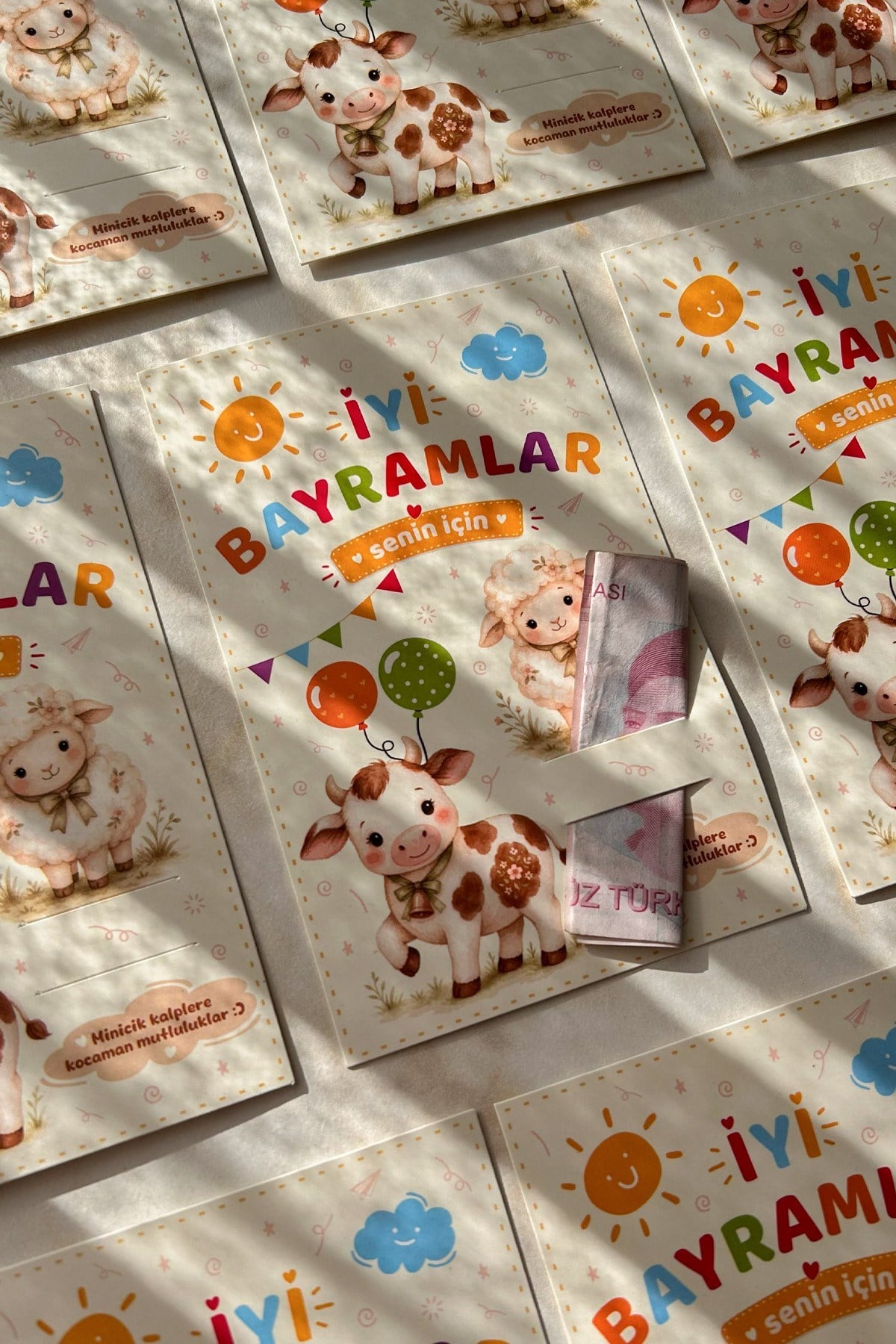 Kurban Bayramı Harçlık Kartı 10’lu Set – Çocuklar İçin Bayramlık Para ve Hediye Kartı