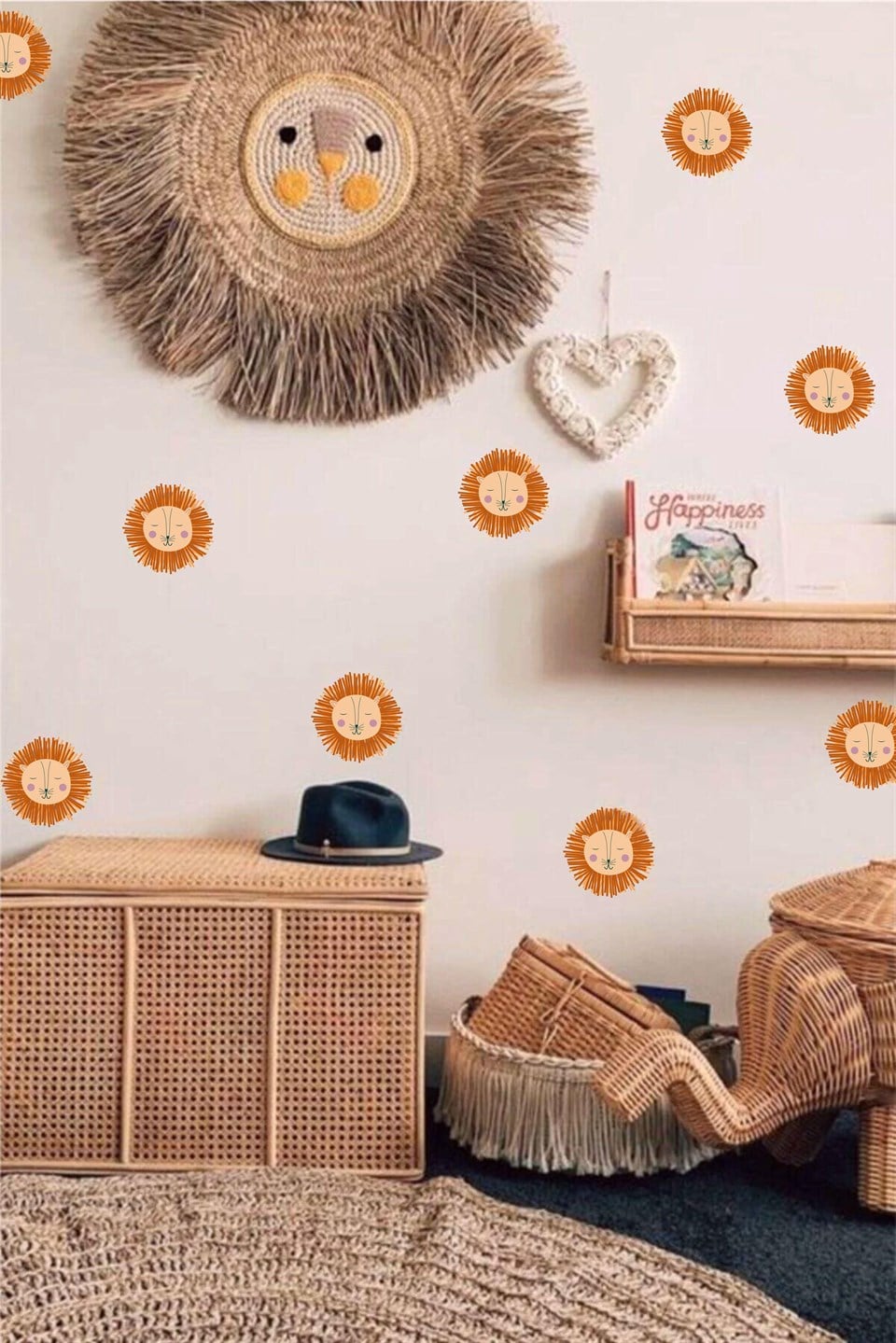 Minik Aslan Yüzü Çocuk Bebek Odası Duvar Sticker