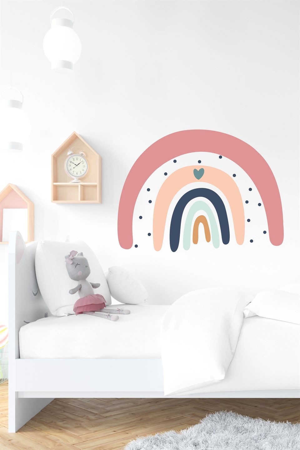 Pantiyeli Gökkuşağı Çocuk Bebek Odası Duvar Sticker (50x70 cm)