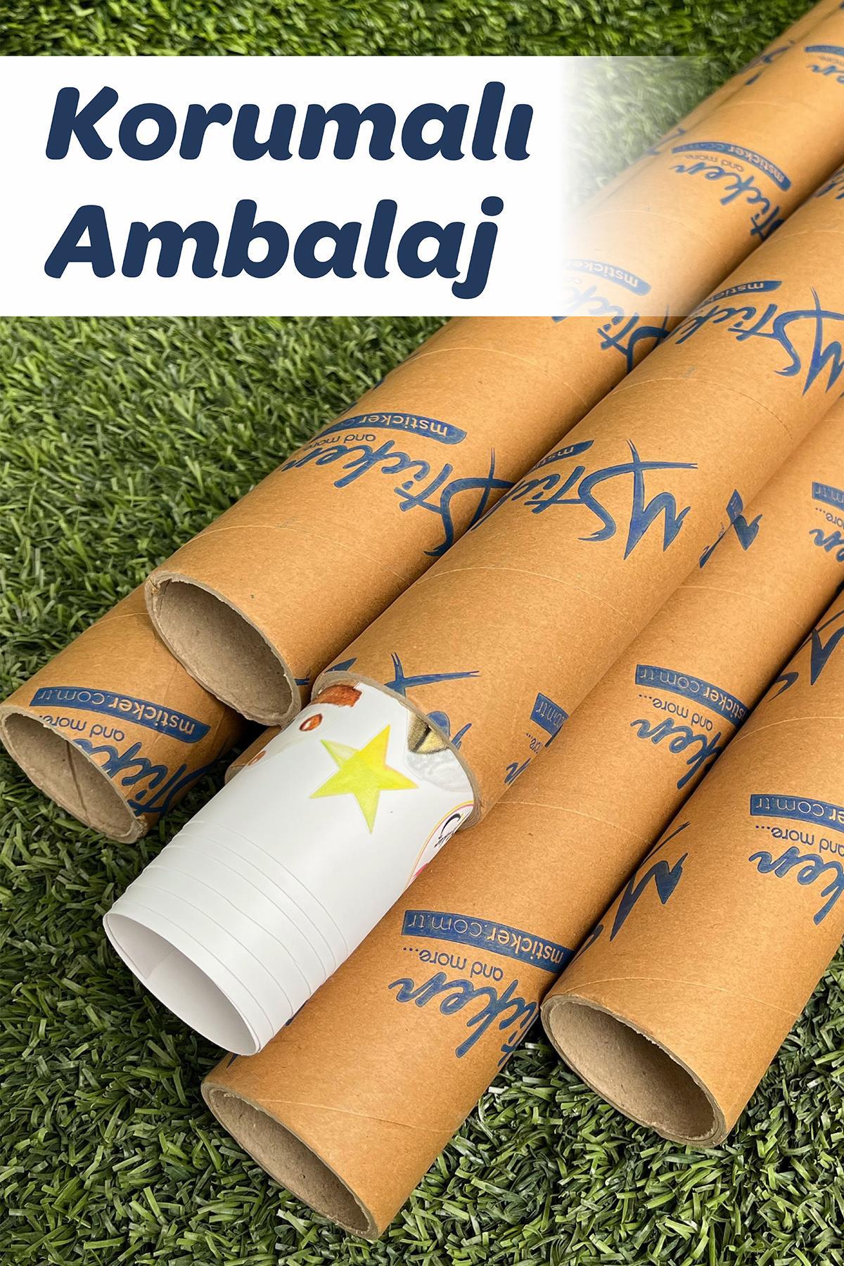 Pastel Tonlarda Planör Uçak Balon ve Bulutlar Yıldızlar Çocuk Bebek Odası Duvar Cam Dolap Sticker