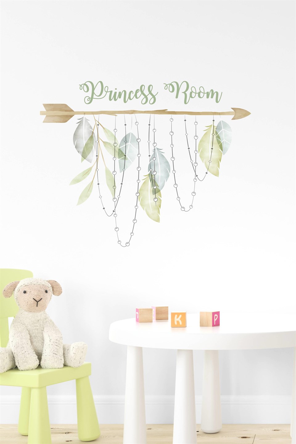 Princess Room Dallar ve Yapraklar Duvar Sticker