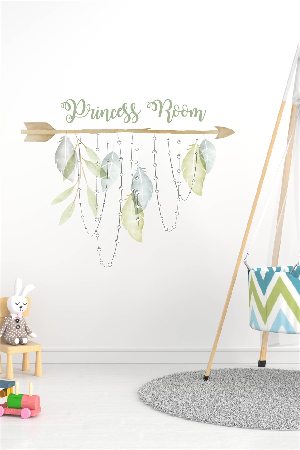 Princess Room Dallar ve Yapraklar Duvar Sticker