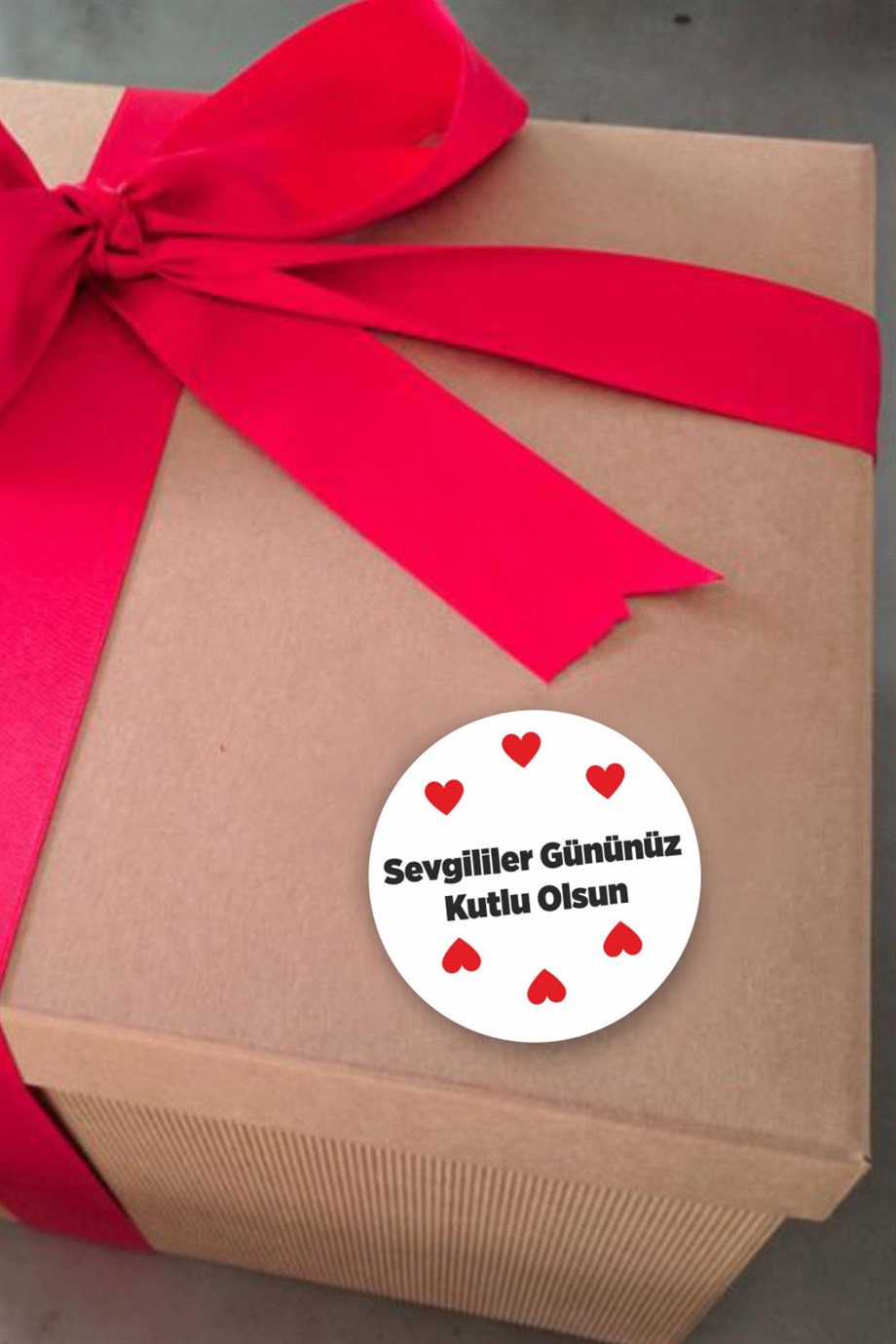 Sevgililer Günü 2 5x5 Cm 100 Adet Yuvarlak Özel Kesimli Sticker Etiket