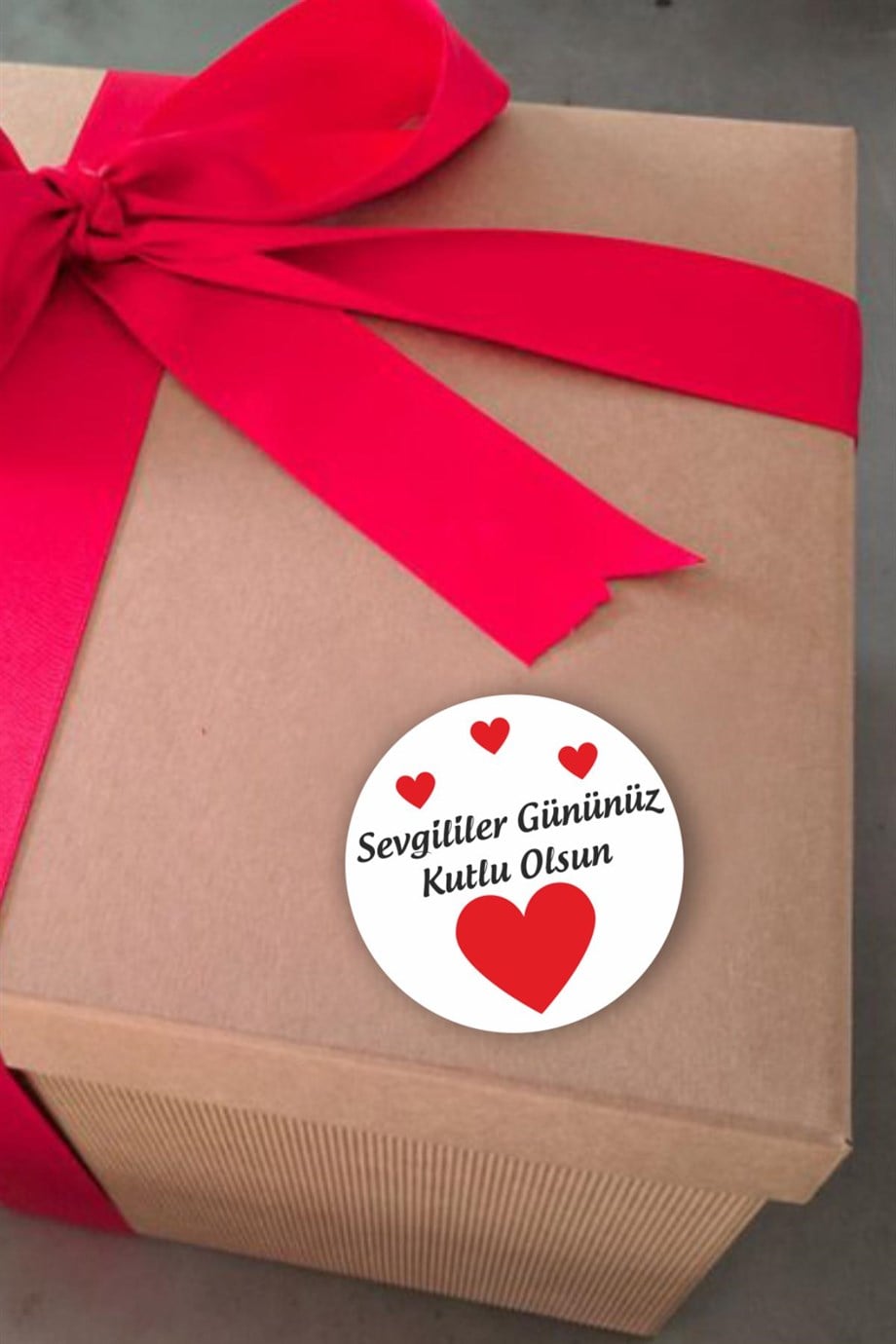 Sevgililer Günü 5x5 Cm 100 Adet Yuvarlak Özel Kesimli Sticker Etiket