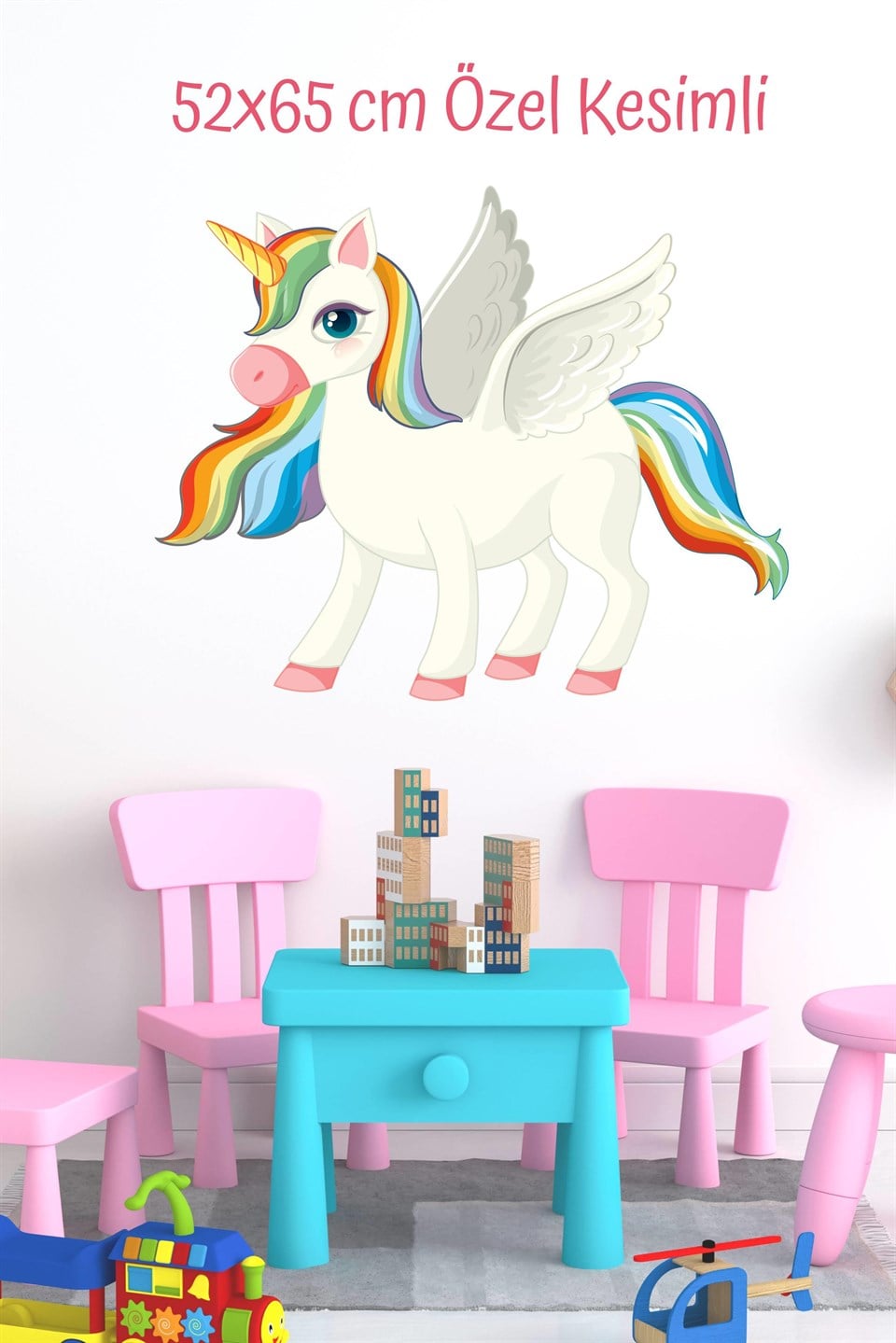 Sevimli Pony Duvar Sticker-Çocuk Bebek Odası Sticker