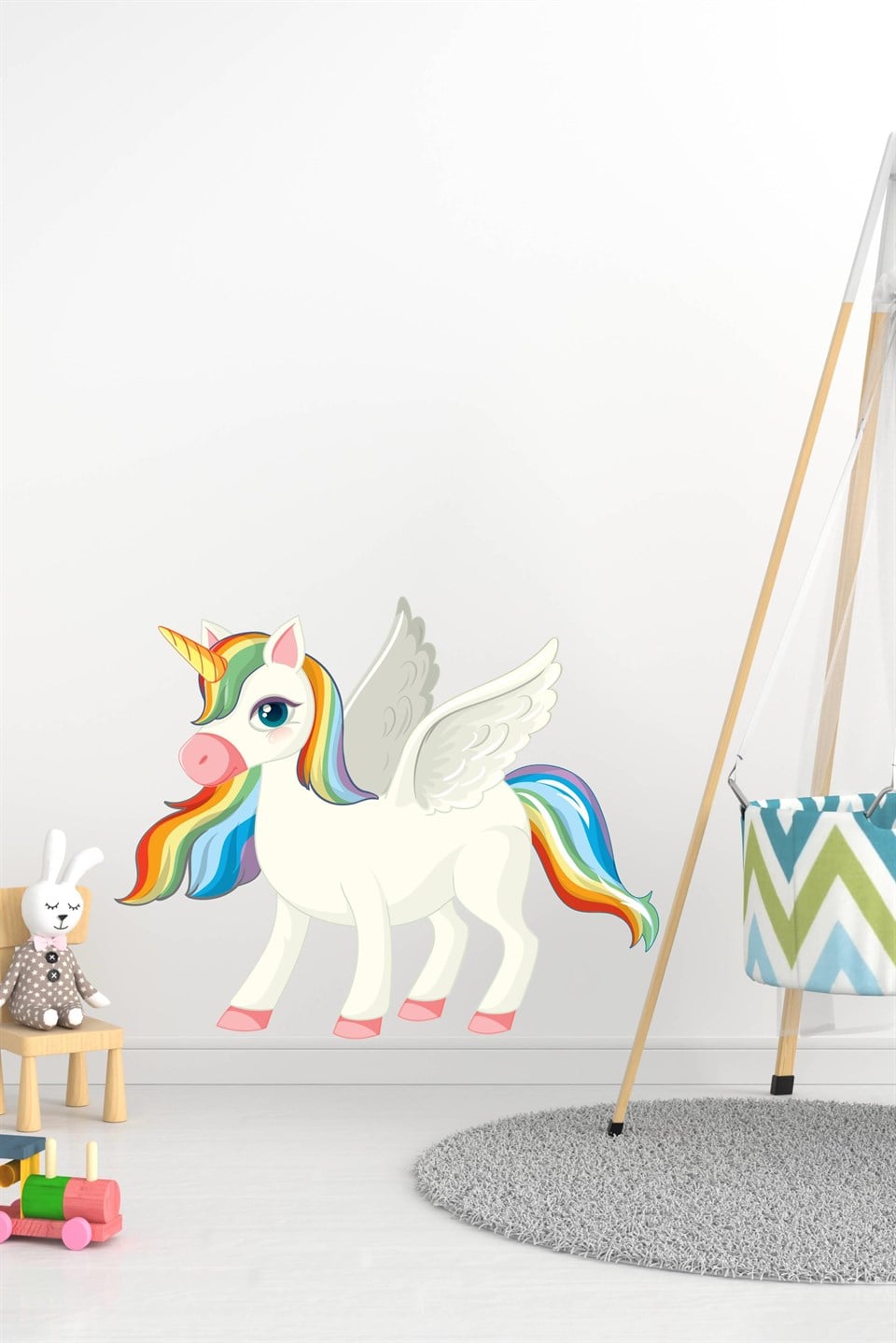 Sevimli Pony Duvar Sticker-Çocuk Bebek Odası Sticker