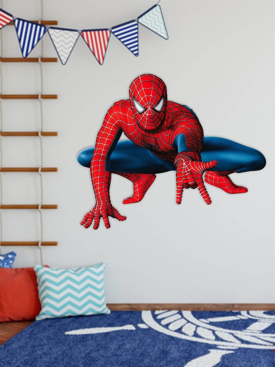 Spiderman-Oturan Örümcek Adam Çocuk Odası Duvar Sticker
