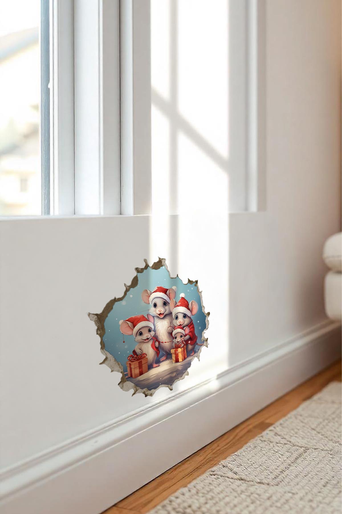 Yeni Yıl Temalı Mini Sticker Priz Sticker Yılbaşı Yeni Yıl Mini Boy Sticker