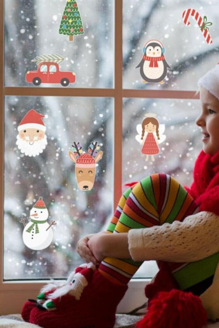 Yılbaşı Özel Figürler Çocuk Bebek Odası Sticker Seti