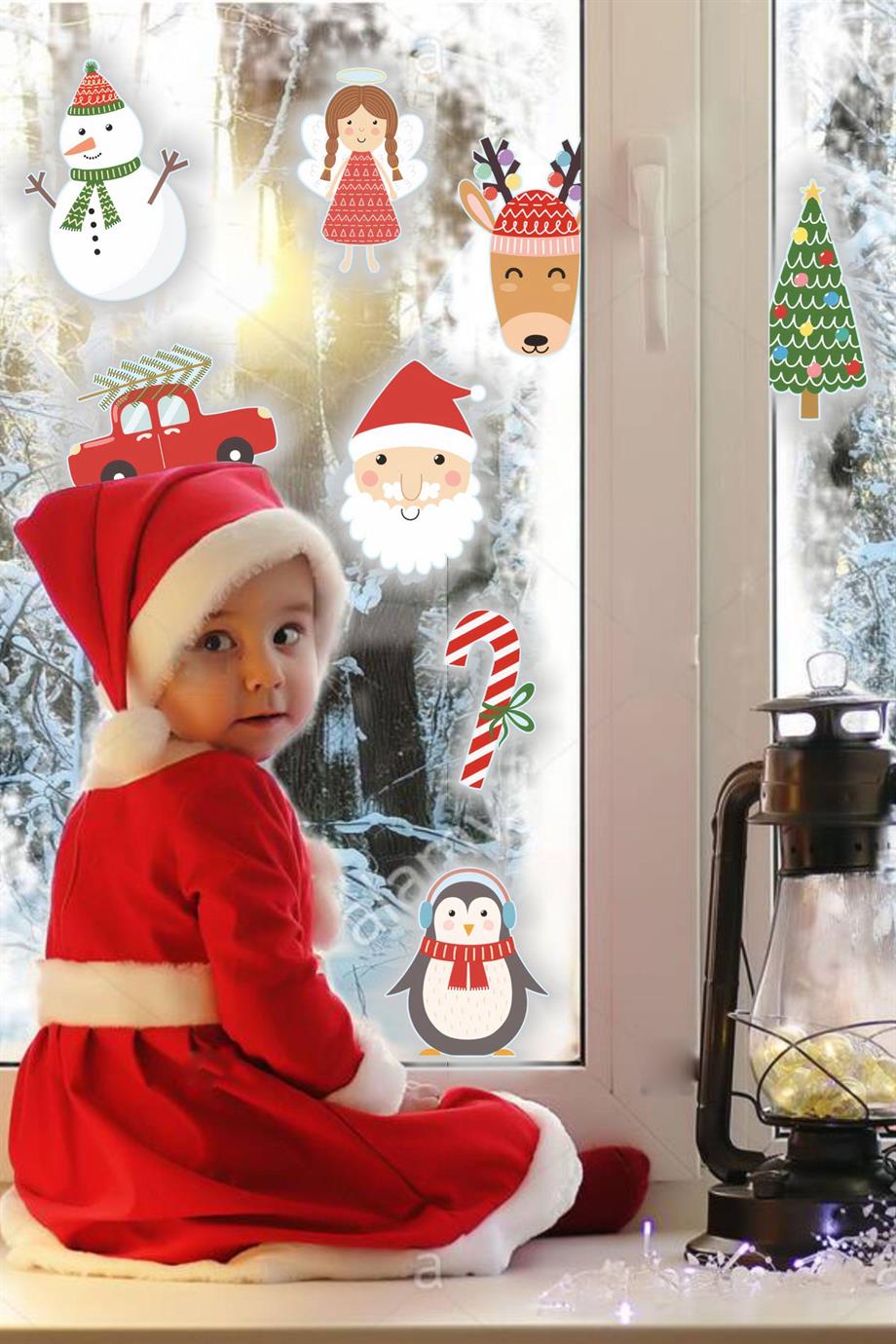 Yılbaşı Özel Figürler Çocuk Bebek Odası Sticker Seti