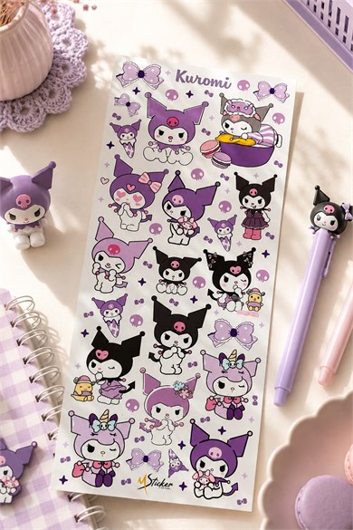 132 Adet Sanrio Temalı Sticker Seti - Kalem Suluk Defter Cam Masa Laptop Tablet Sticker Suya Dayanıklı