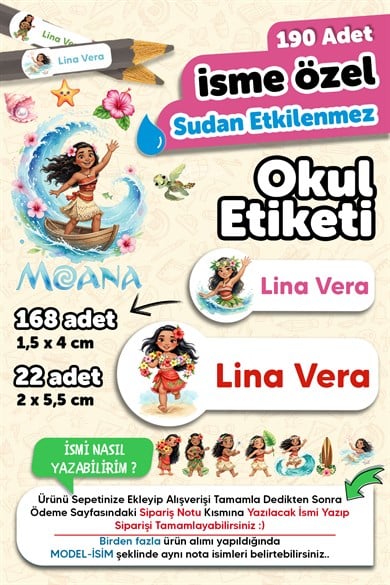 190 Adet Kişiye Özel Okul Etiketi İsim Yazılabilen Kalem Defter Suluk Etiketi Suya Dayanıklı