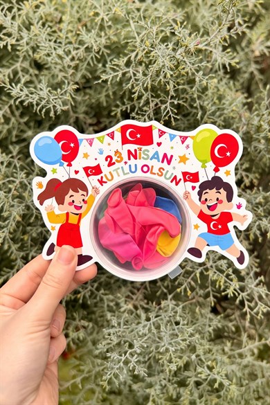 23 Nisan Kutlu Olsun Çocuk Temalı Şeker Kutusu 10’lu Set – Kapaklı Mini Bayram Şeker Kabı, Hediyelik