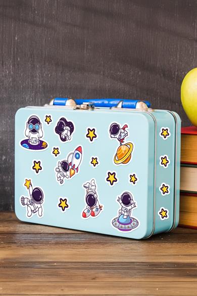 254 Adet Uzay Temalı Sticker Seti - Kalem Suluk Defter Cam Masa Laptop Tablet Sticker Suya Dayanıklı
