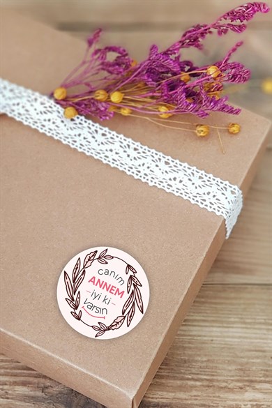 Anneler Günü Sticker Seti 4 cm 35 adet