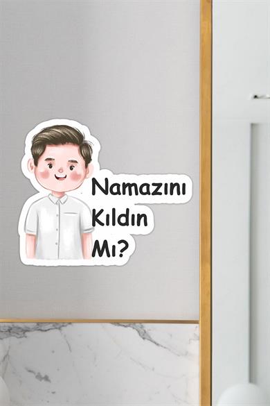 Namazını Kıldın mı? Sticker, Namaz kılma Hatırlatıcısı, Sevimli Baba Oğul Figürü Namaz Teşviki