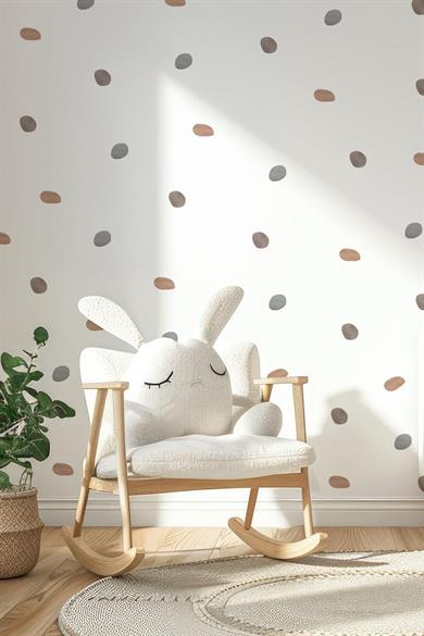 Asimetrik Soft Renkli Puantiyeler Duvar Cam Dolap Sticker Seti Dekoratif Sticker Folyo Mat Görünüm