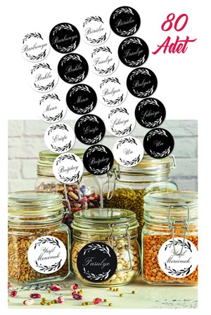 Bakliyat Ve Tahıl Düzenleme Sticker - Kavanoz Etiketi