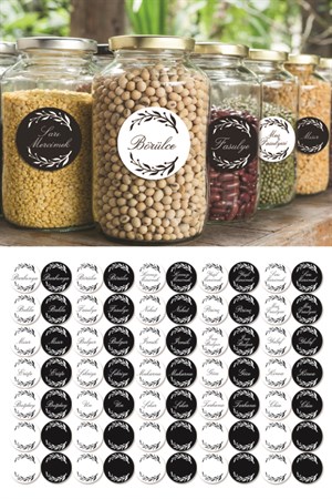 Bakliyat Ve Tahıl Düzenleme Sticker - Kavanoz Etiketi