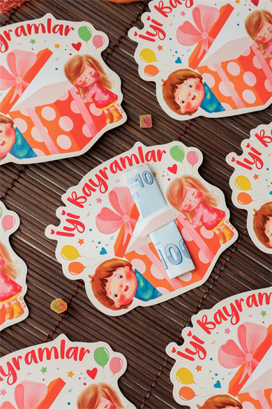 Bayram Tebrik Kartı 12 Adet Ramazan Bayramı Hediye Kartı Tebrik Kartı Kurban Bayramı Harçlık Kartı