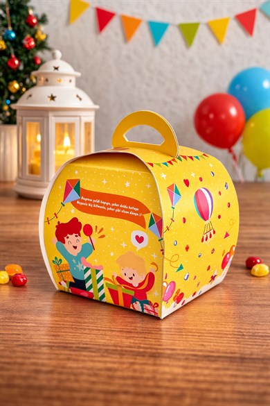 Bayramlık Hediye Kutusu, Çocuklar için 10 lu Bayram Şekerleme Toka Hediye Kutus Ramazan Kurban