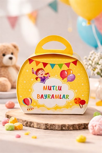 Bayramlık Hediye Kutusu, Çocuklar için 10 lu Bayram Şekerleme Toka Hediye Kutus Ramazan Kurban