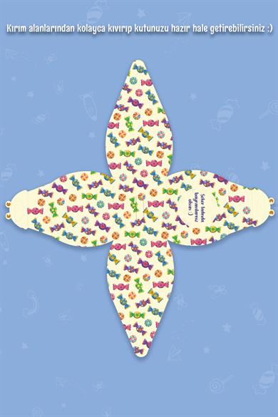 Bayramlık Hediye Kutusu, Özel Tasarım 10 adet Bayram Hediye Kutusu, Harçlık Bölümlü Hediyelik Kutu