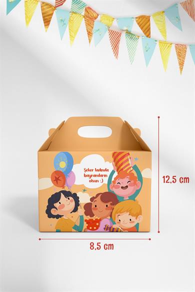 Bayramlık Hediye Kutusu, Özel Tasarım 10 adet Bayram Hediye Kutusu, Harçlık Bölümlü Hediyelik Kutu
