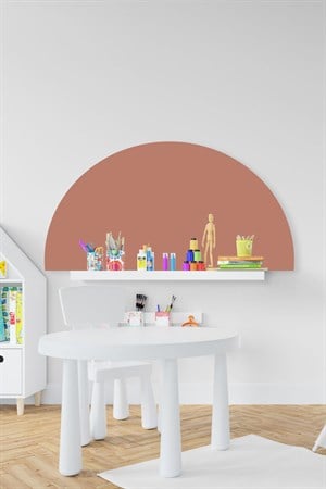 Bohem Açık Kahve Yarım Daire Çocuk Bebek Odası Sticker(50x100cm)