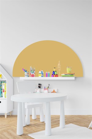 Bohem Haki/Sarı Yarım Daire Çocuk Bebek Odası Sticker (50x100 cm)