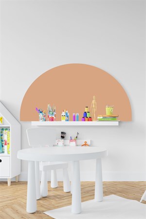 Bohem Somon Rengi Yarım Daire Çocuk Bebek Odası Sticker (50x100 c