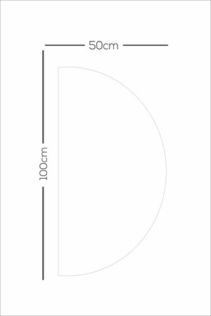 Bohem Su Yeşili Yarım Daire Çocuk Bebek Odası Sticker (50x100 cm)