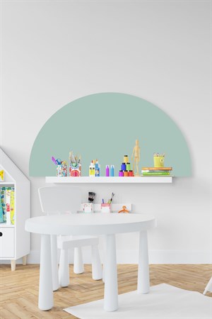 Bohem Su Yeşili Yarım Daire Çocuk Bebek Odası Sticker (50x100 cm)
