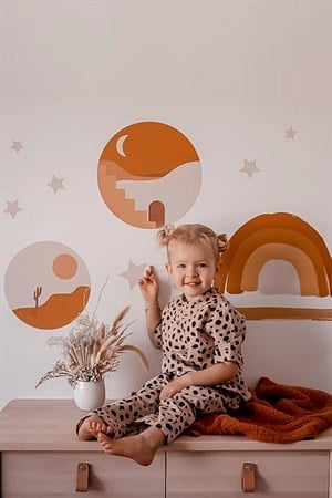 Bohem Tarzı 3lü Çocuk Odası Sticker Seti