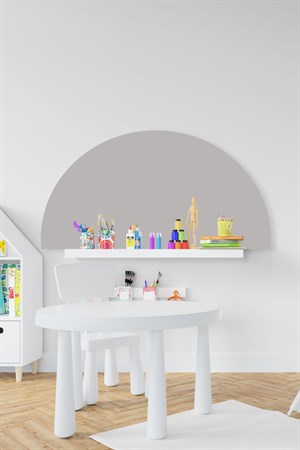 Bohem Tarzı Gri Yarım Daire Çocuk Bebek Odası Sticker (50x100 cm)