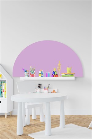 Bohem Tarzı Lila Yarım Daire Çocuk Bebek Odası Sticker(50x100cm)
