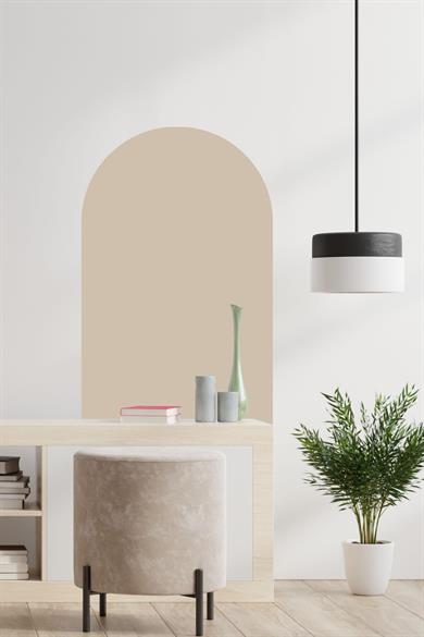 Bohem Tarzı Oval Taş Rengi Duvar Dekorasyon Sticker (60x100 cm)