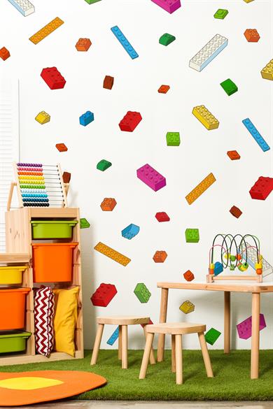 Eğlenceli Yapboz Oyuncak Sticker Seti, Çocuk Bebek Odası Yap-Boz Stickerları Özel Kesimli 70 Parça
