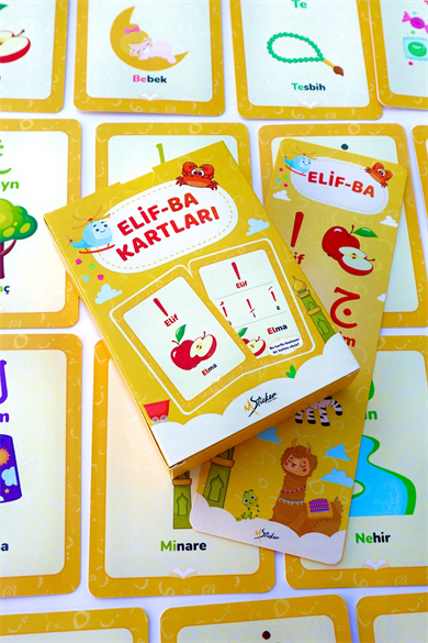 Elif-Ba Kartları | Çocuklar İçin Eğlenceli ve Kolay Elifba Öğrenme Seti - 29 Kart ve Özel Kutulu