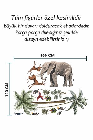 Fil, Kuşlar ve Ağaçlar Safari Tropikal Hayvanlar ve Ağaçlar Çocuk
