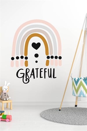 Grateful Gökkuşağı Çocuk Bebek Odası Sticker (50x70 cm)