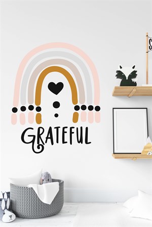 Grateful Gökkuşağı Çocuk Bebek Odası Sticker (50x70 cm)