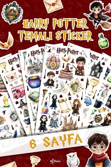 Harry Potter Temalı Mini Sticker Seti –  111 Parça - Sevimli Koleksiyon Stickerları, Eğlenceli Set