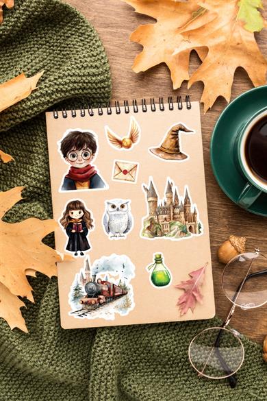 Harry Potter Temalı Mini Sticker Seti –  111 Parça - Sevimli Koleksiyon Stickerları, Eğlenceli Set