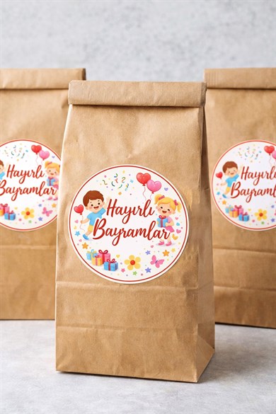 Hayırlı Bayramlar Sticker Etiket 4 cm 20 Adet – Bayram Şekerleme ve Hediye Paketlerine Etiket