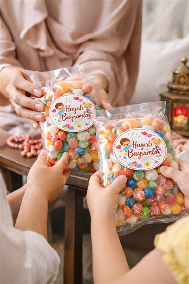 Hayırlı Bayramlar Sticker Etiket 4 cm 20 Adet – Bayram Şekerleme ve Hediye Paketlerine Etiket