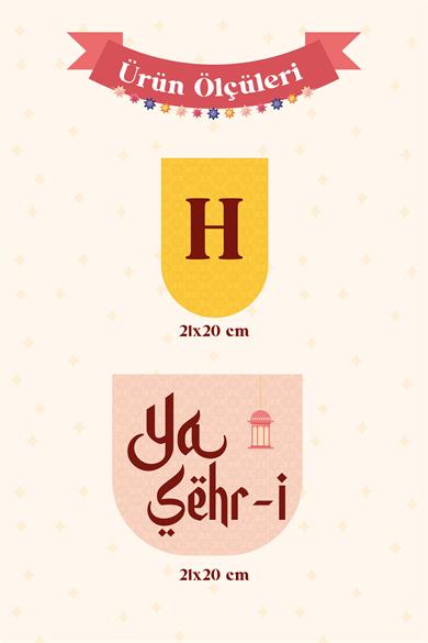 Hoşgeldin Ya Şehr-i Ramazan Renkli Flama Duvar Süsü Ramazan Süsü Hasır İp ile Gönderilmektedir