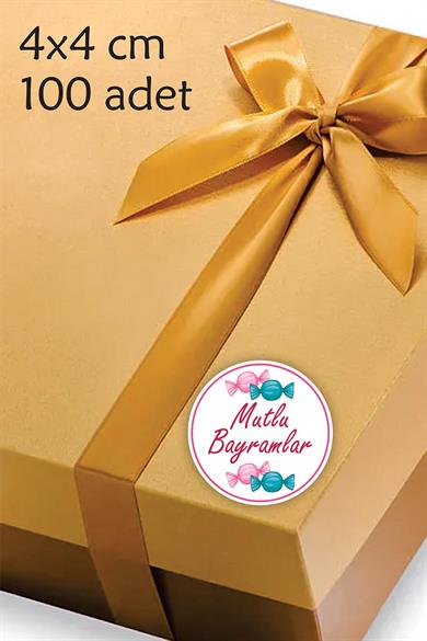 Iyi Bayramlar Ramazan Bayram Sticker Şeker Etiketi Ramazan Kurban 4 Cm - 100 Adet