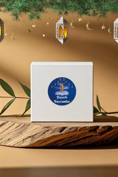 İyi Bayramlar Stickerı 48 adet Hediye Paketi Bayram Tebrik Stickerı Sudan Etkilenmez Folyo