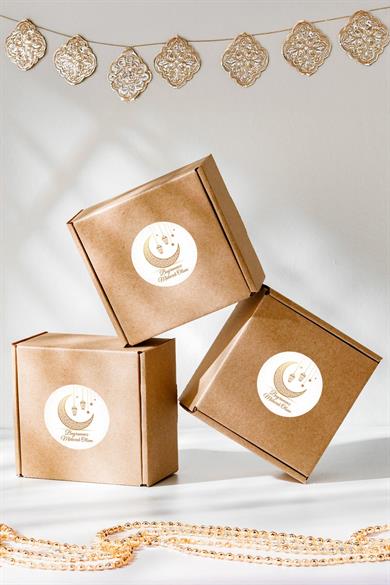 İyi Bayramlar Stickerı 48 adet Hediye Paketi Bayram Tebrik Stickerı Sudan Etkilenmez Folyo